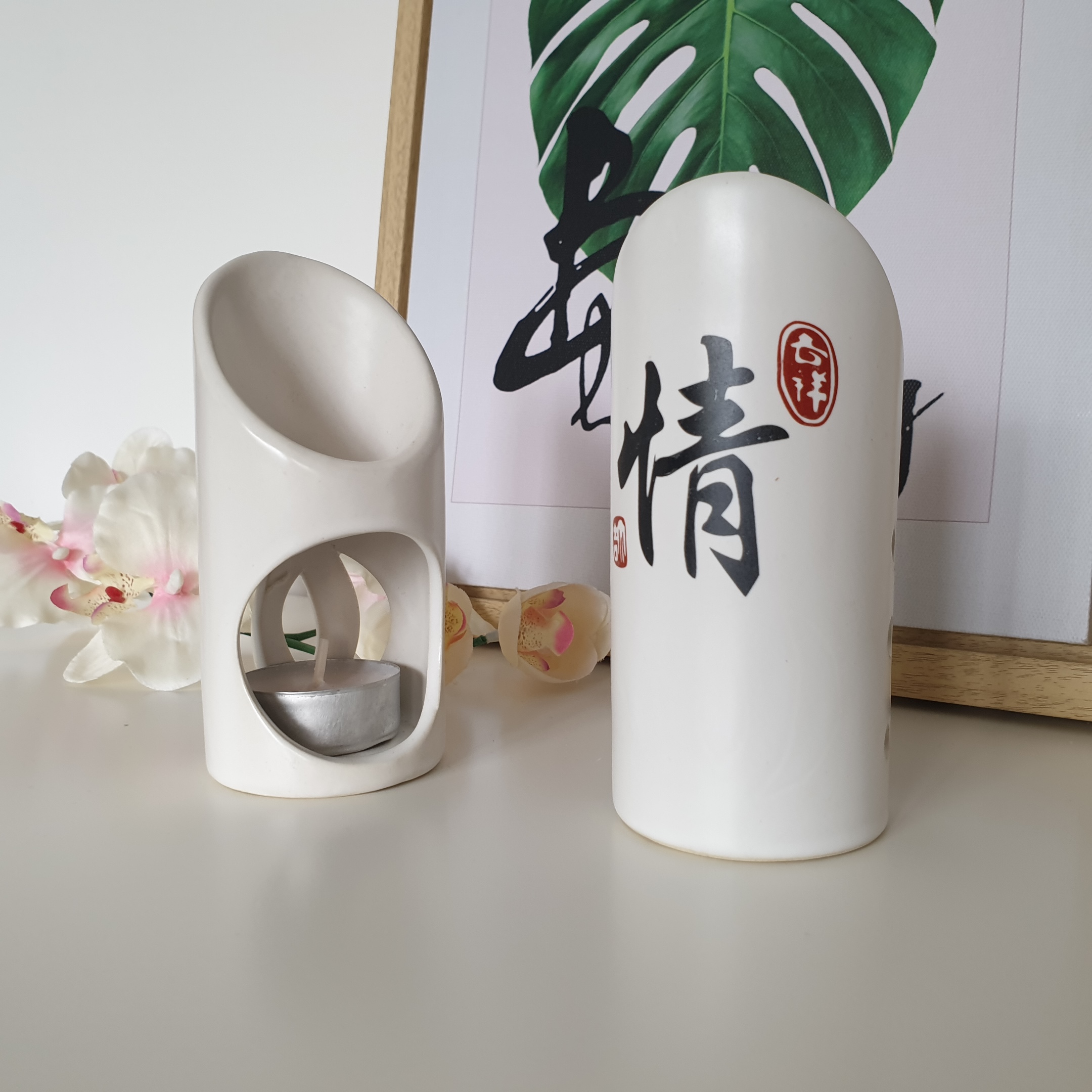 E-shop Čínsky biely svietnik na vonný olej